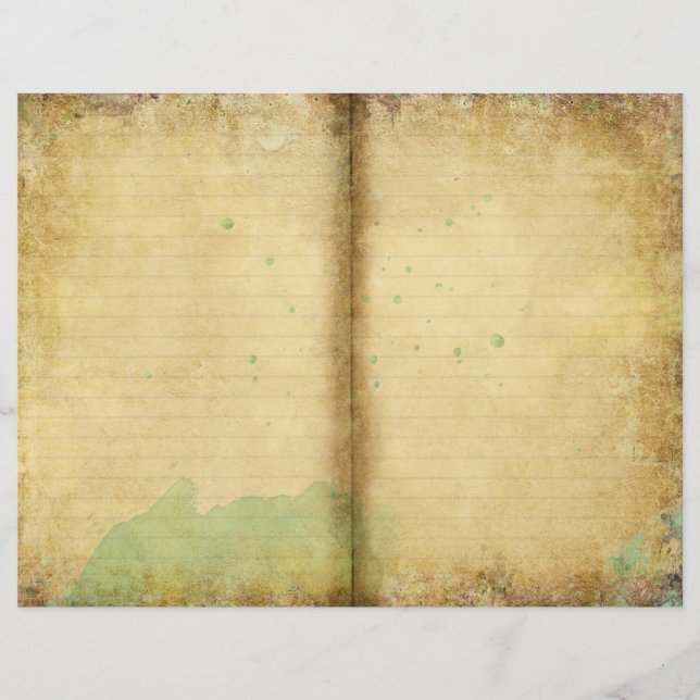 Page Journal de la nature du papier vieilli (Devant)