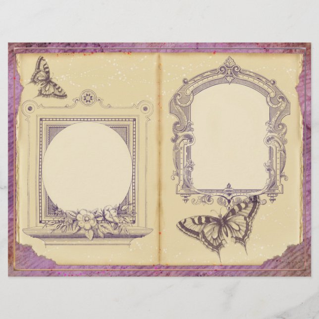 Page Journal Floral Passion vintage (Devant)