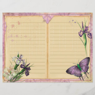 Page Journal Floral Passion vintage