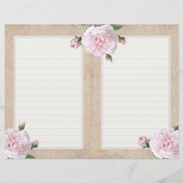 Page Journal rose vintage (Devant)