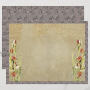 Page Journal vintage 2 des tulipes