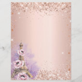 Page livre de recettes Blush rose or  Paris (Dos)