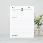 Page Livre de recettes minimaliste (Debout devant)