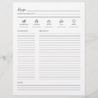 Page Livre de recettes minimaliste moderne