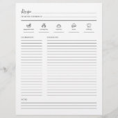 Page Livre de recettes minimaliste moderne (Dos)