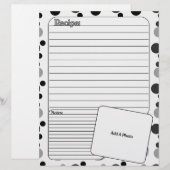 Page Livre Recette (Noir Et Blanc) (Devant / Derrière)