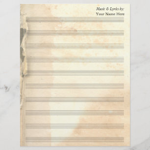 Page Livre vintage Torn Page Feuille blanche Musiq