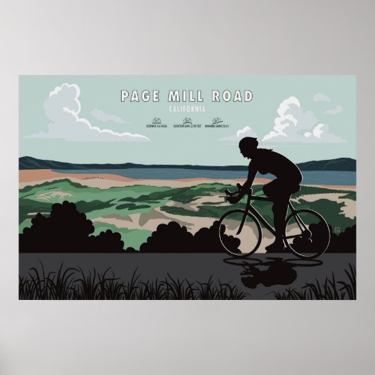 Page Mill Road Fiets Poster (Voorkant)
