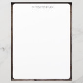 Page Plan d'entreprise de l'écriture manuscrite ru (Dos)