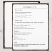 Page Plan d'entreprise de l'écriture manuscrite ru (Devant / Derrière)