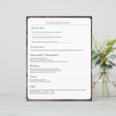 Page Plan d'entreprise de l'écriture manuscrite ru (Debout devant)