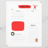 Page Planificateur de vacances de Noël (Devant / Derrière)