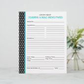 Page Recette Accent Turquoise Pointe Personnalisée (Debout devant)