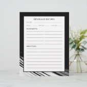 Page Recette | Boissons | Noir & Blanc Swoosh (Debout devant)