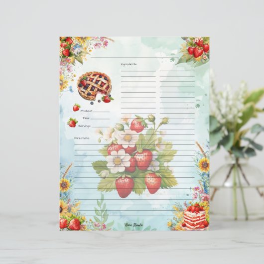 Page Recette complète de la crème de fraise (Debout devant)