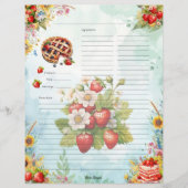 Page Recette complète de la crème de fraise (Devant)