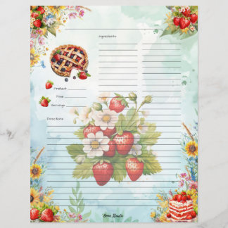 Page Recette complète de la crème de fraise