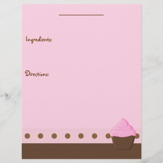Page Recette Cupcake rose (Devant)