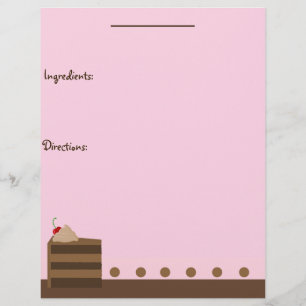 Page Recette de gâteau au chocolat