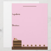 Page Recette de gâteau au chocolat (Devant / Derrière)