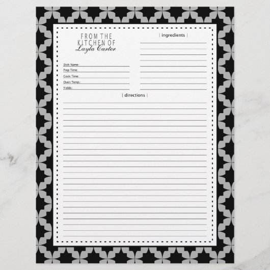 Page Recette de l'étoile noire (Devant)