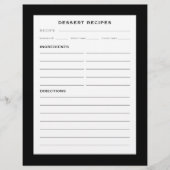 Page Recette | Dessert | Blanc noir simple (Devant)