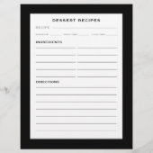 Page Recette | Dessert | Blanc noir simple (Dos)