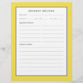 Page Recette | Dessert | Gris jaune simple (Devant)