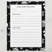 Page Recette du plat principal | Cuisine noire et  (Dos)