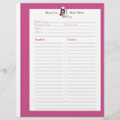 Page Recette entièrement illustrée pour les utilis (Devant)