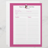 Page Recette entièrement illustrée pour les utilis (Devant / Derrière)