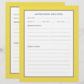Page Recette | Entrée | Gris jaune simple (Devant / Derrière)