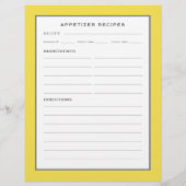 Page Recette | Entrée | Gris jaune simple (Dos)
