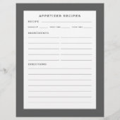 Page Recette | Entrée | Gris simple et blanc (Dos)