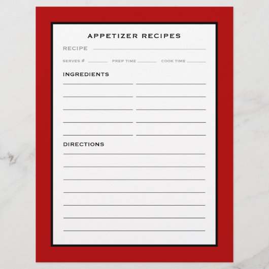 Page Recette | Entrée | Noir rouge et blanc (Dos)