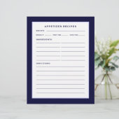 Page Recette | Entrée | Simple Navy bleu & blanc (Debout devant)