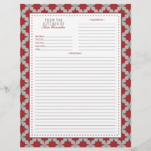 Page Recette étoile rouge