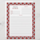 Page Recette étoile rouge (Devant / Derrière)