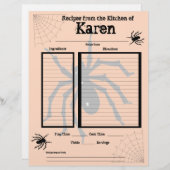 Page Recette Halloween personnalisée (Devant / Derrière)