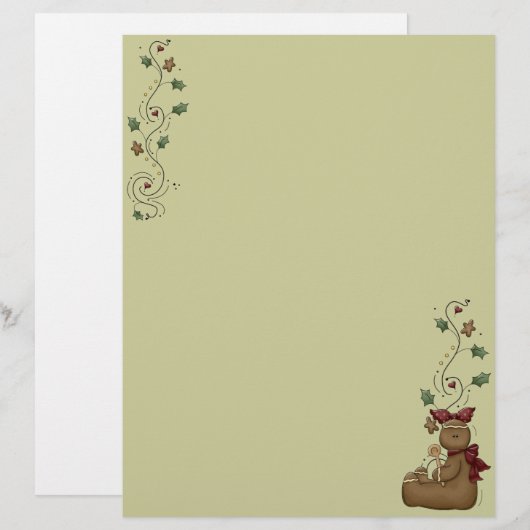 Page Recette pain d'épices mignonne (Devant / Derrière)