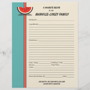 Page Recette personnalisée de tranche de pastèque