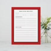 Page Recette | Plat principal | Noir rouge et blan (Debout devant)