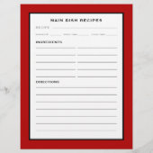 Page Recette | Plat principal | Noir rouge et blan (Dos)