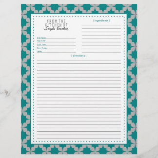 Page Recette Retro Star Turquoise à deux faces