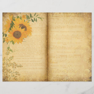 Page Scrapbook Journal de la feuille de musique fl