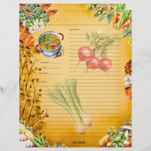 Page Soup Du Jour Recette complète (Devant / Derrière)