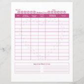 Page Teneur de dossiers de santé de chien rose (Dos)