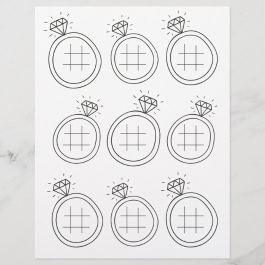 Page Tic Tac Toe Mariage d'activité (Devant)
