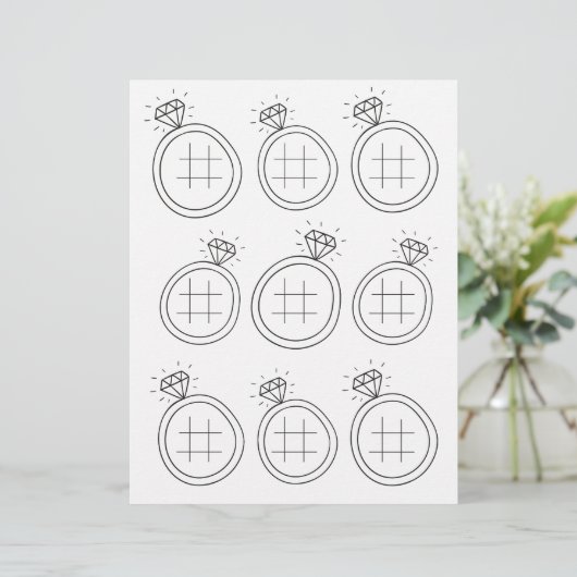 Page Tic Tac Toe Mariage d'activité (Debout devant)