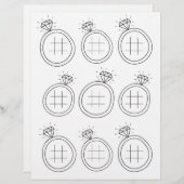 Page Tic Tac Toe Mariage d'activité (Devant / Derrière)